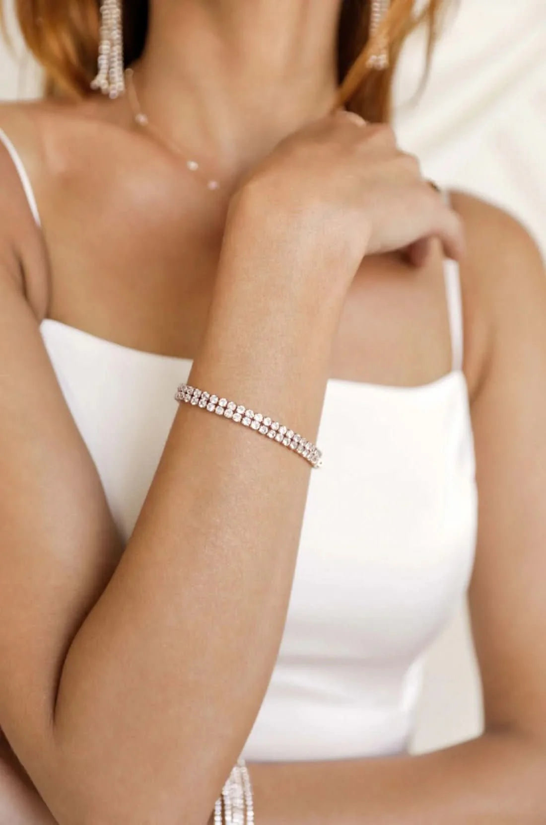 Ettika Crystal Double Layered Tennis Bracelet