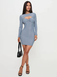 Absynth Long Sleeve Mini Dress Blue