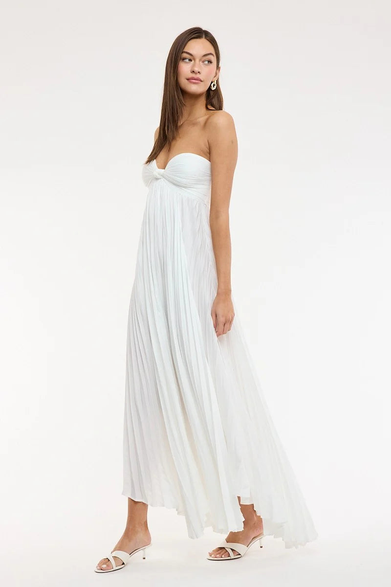Willow White Strapless Maxi Dress
