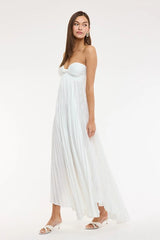 Willow White Strapless Maxi Dress