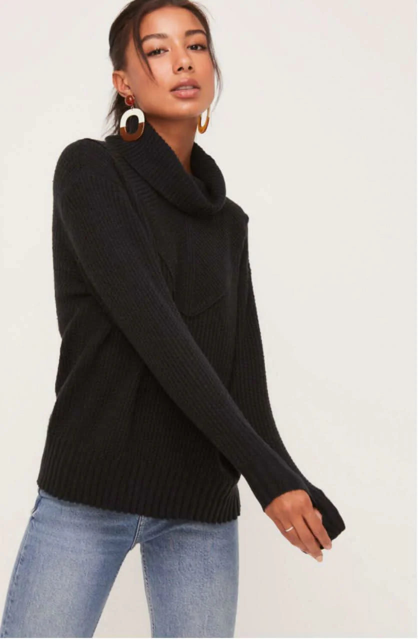 Joel Black Cowl Neck Sweater