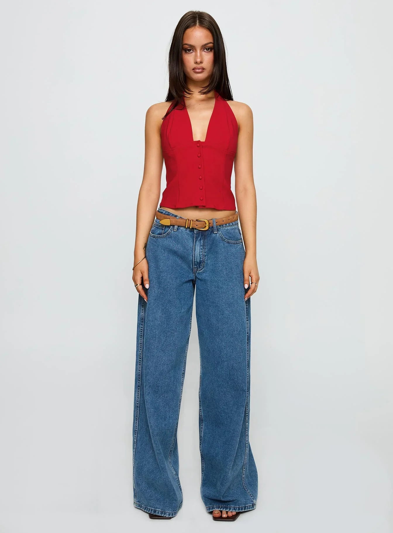 Serefina Halter Top Red
