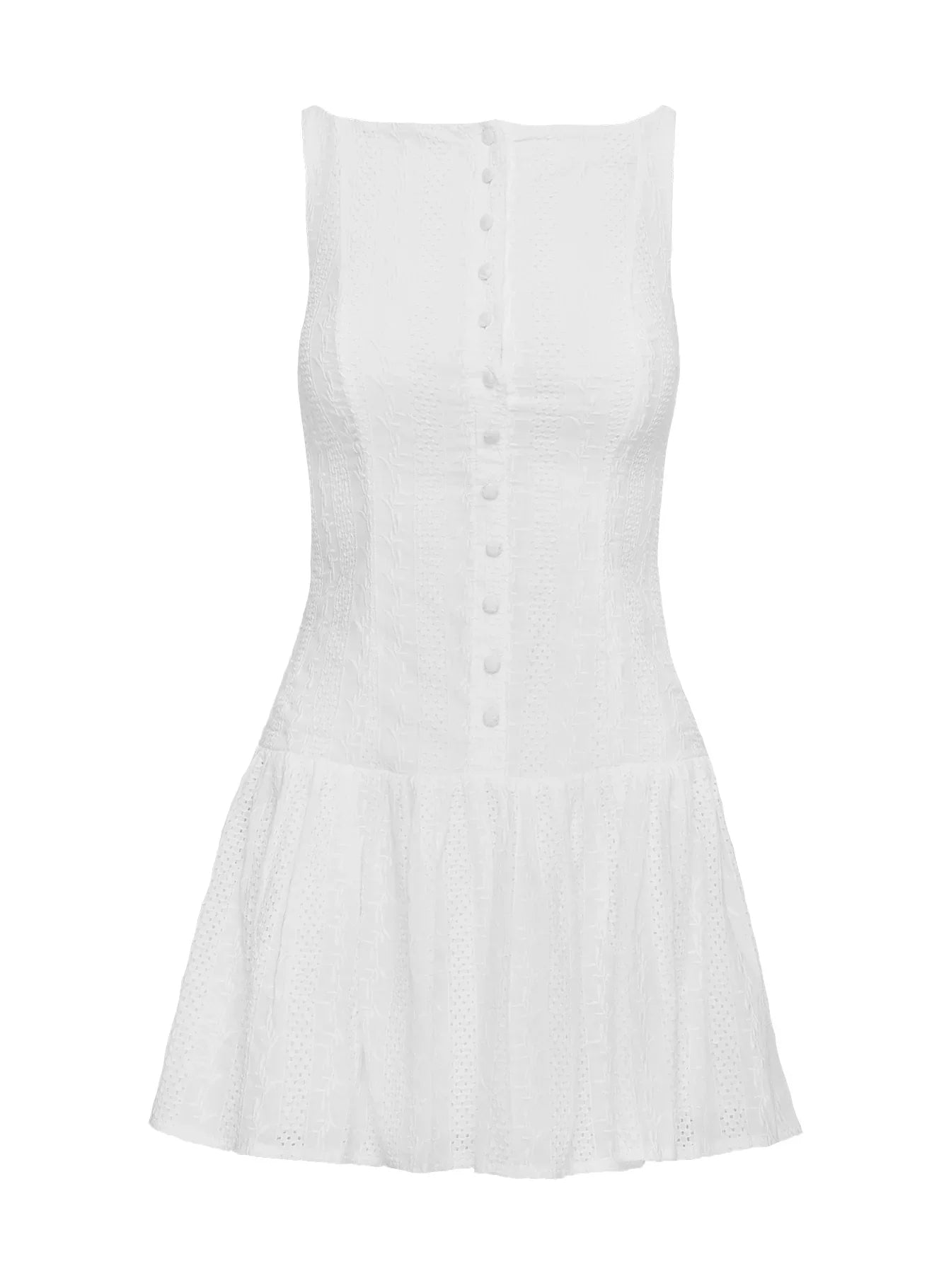 Sweeter Places Embroidered Mini Dress White Petite