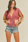 Joe Berry and Camel Colorblock Cardigan