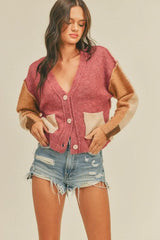 Joe Berry and Camel Colorblock Cardigan