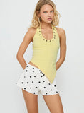 Appreciation Tailored Mini Shorts White Polka