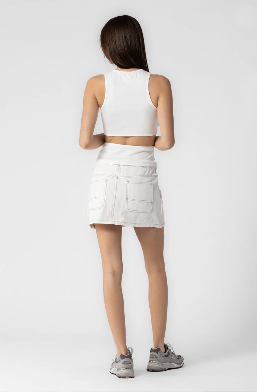 Tammie White Cargo Mini Skirt