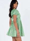 Let's Dance Mini Dress Green Floral
