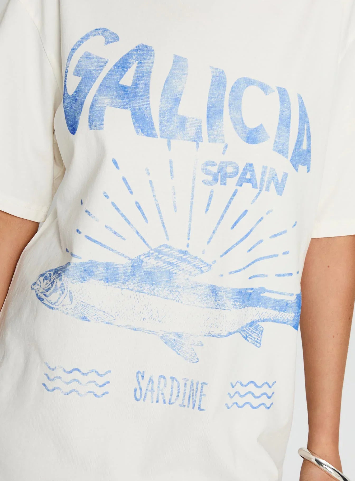 Galicia Spain Graphic Tee White Blue