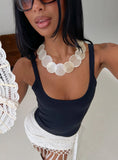 Summer Solstice Shell Detail Necklace White