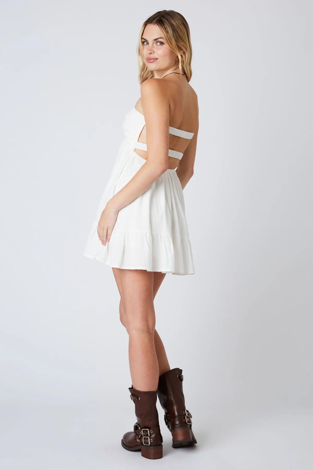 Argie White Strapless Romper