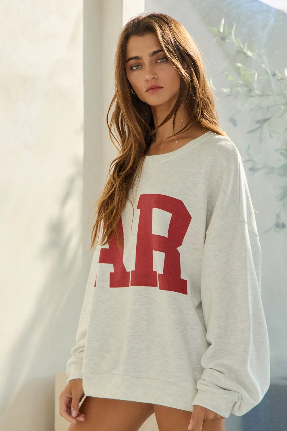 Arkansas Grey Crew Neck Sweatshirt