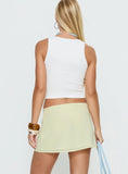 Crystal Visions Sequin Mini Skirt Yellow