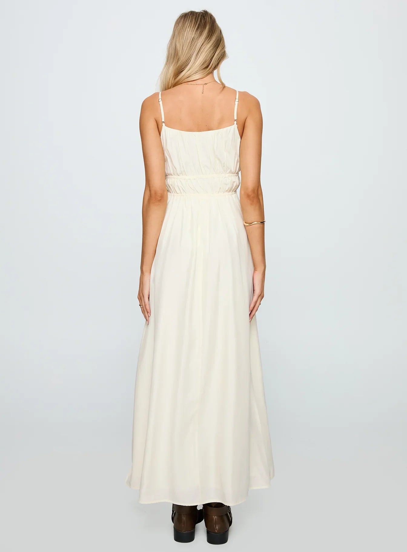 Violeta Tiered Maxi Dress Cream