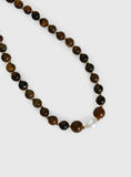 In Your Life Beaded Necklace Brown Pearl