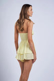 Gigi Yellow Strapless Romper Dress