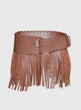 Halycon Whipstitch Tassel Belt Brown