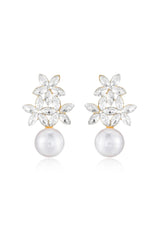 Ettika Best Day Crystal and Pearl Earrings