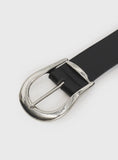 Breslin Belt Black Silver