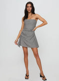 Bradwell Strapless Mini Dress Check